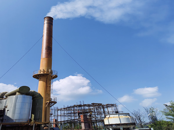 Proyecto de desblanqueo de gases de combustión de torre de pulveri.